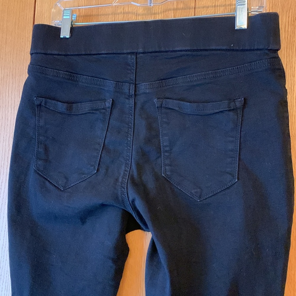 Nine West Black size 10 pull on skinny pants stretchy high rise wide waistband - Picture 3 of 10